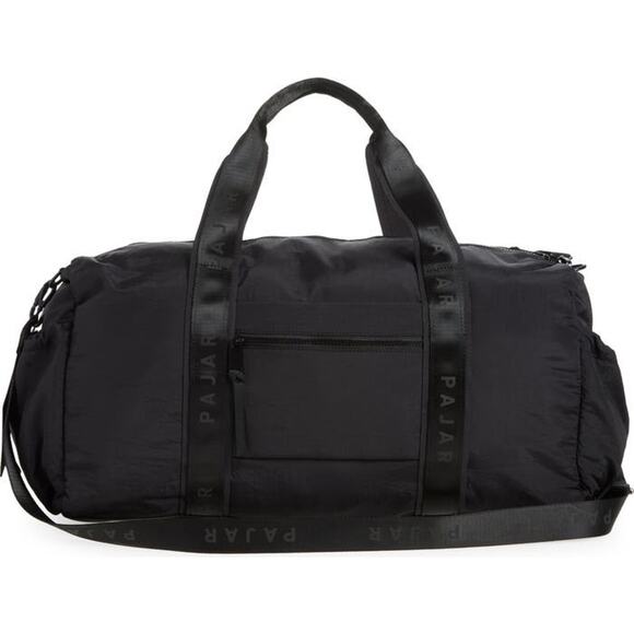 2 NEW PAJAR CANADA Black Nylon Ripstop Backpack Travel Weekender Duffel Bag Set - Picture 15 of 16